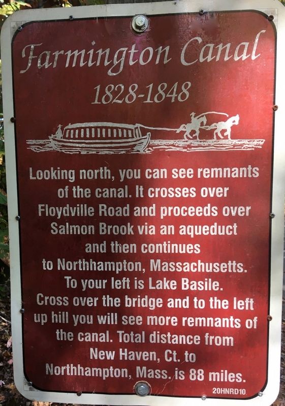 Farmington Canal 1828-1848 Marker. Click for full size. Farmington Canal 1828-1848 Marker image. Click for full size.