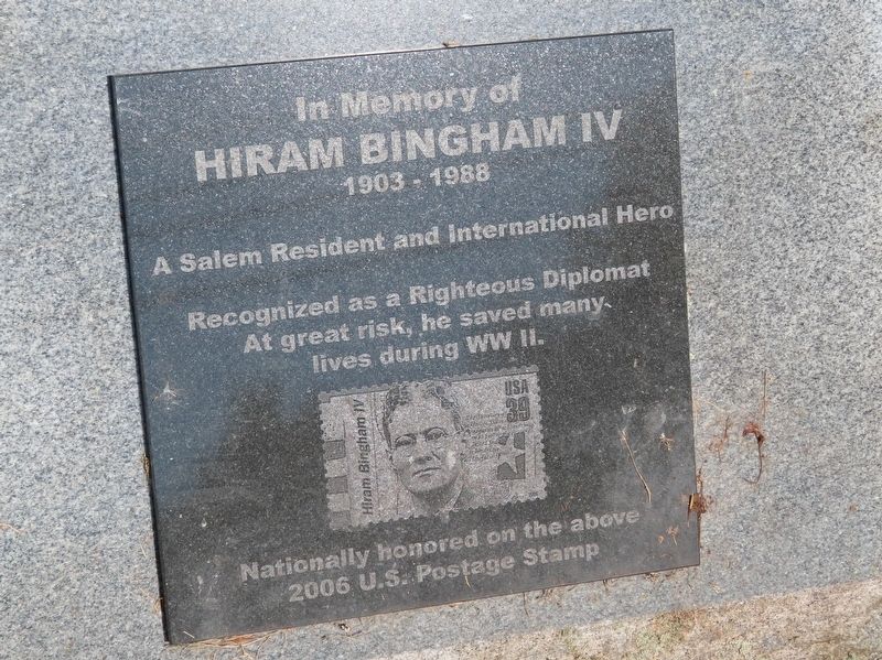Hiram Bingham IV Marker. Click for full size. Hiram Bingham IV Marker image. Click for full size.