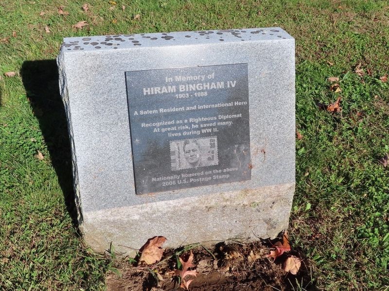 Hiram Bingham IV Marker. Click for full size. Hiram Bingham IV Marker image. Click for full size.