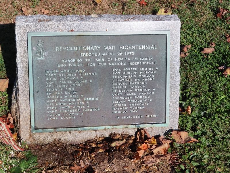 Salem Revolutionary War Bicentennial Marker. Click for full size. Salem Revolutionary War Bicentennial Marker image. Click for full size.