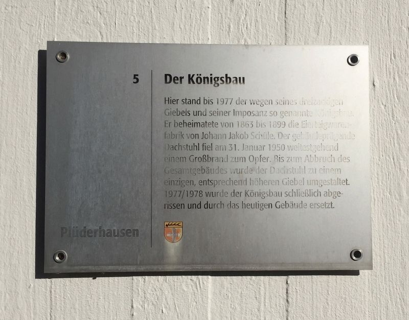 Der Knigsbau Marker image. Click for full size.
