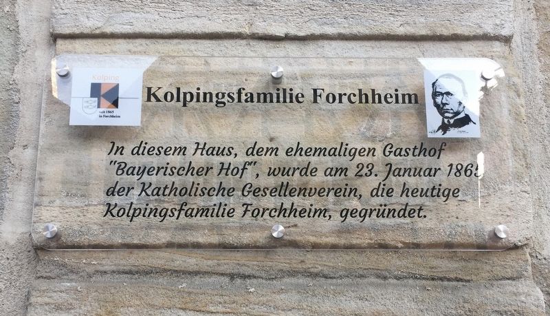 Kolpingsfamilie Forchheim / The Kolping Family Forchheim Marker image. Click for full size.