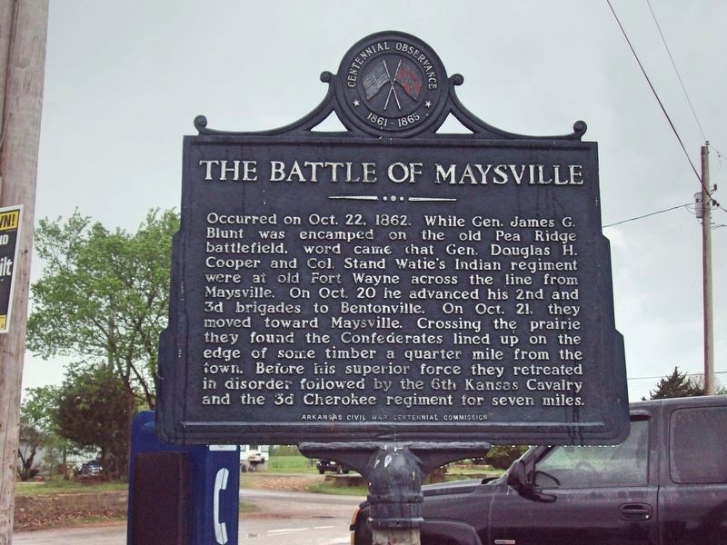 The Battle of Maysville Marker image. Click for full size.