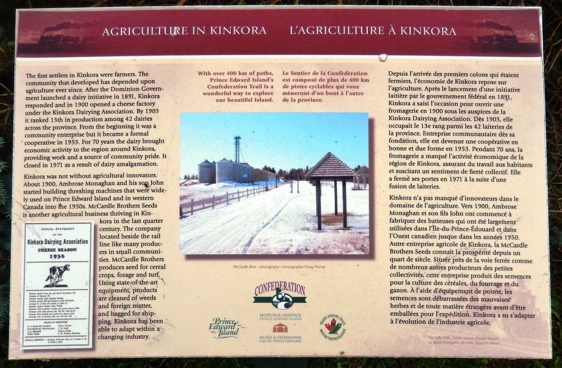 Agriculture in Kinkora / Lagriculture  Kinkora Marker image. Click for full size.