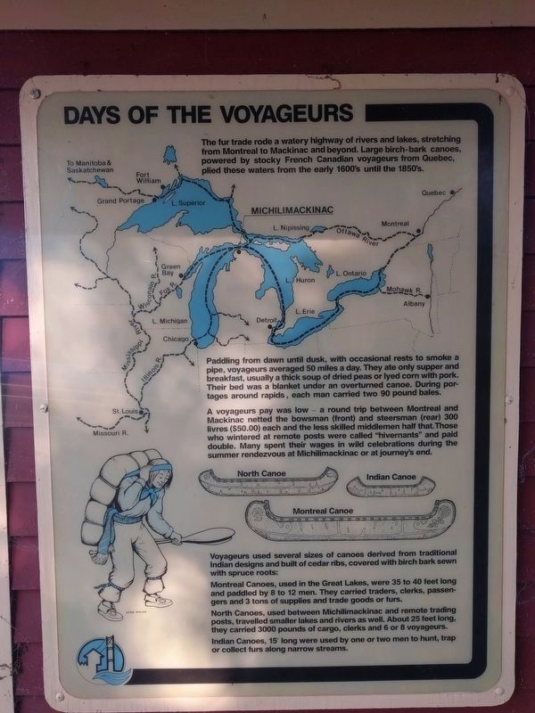 Alexander Henry Park Kiosk — Days of the Voyageurs image. Click for full size.