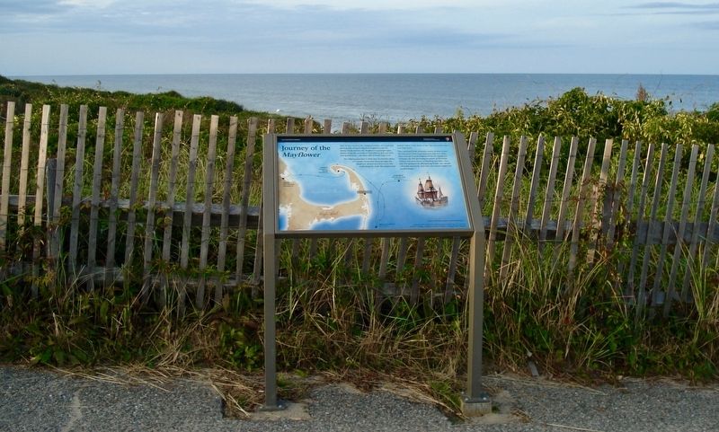 A view north from the sand cliffs of Outer Cape Cod. image. Click for full size.