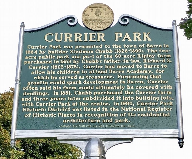 Currier Park Marker image. Click for full size.