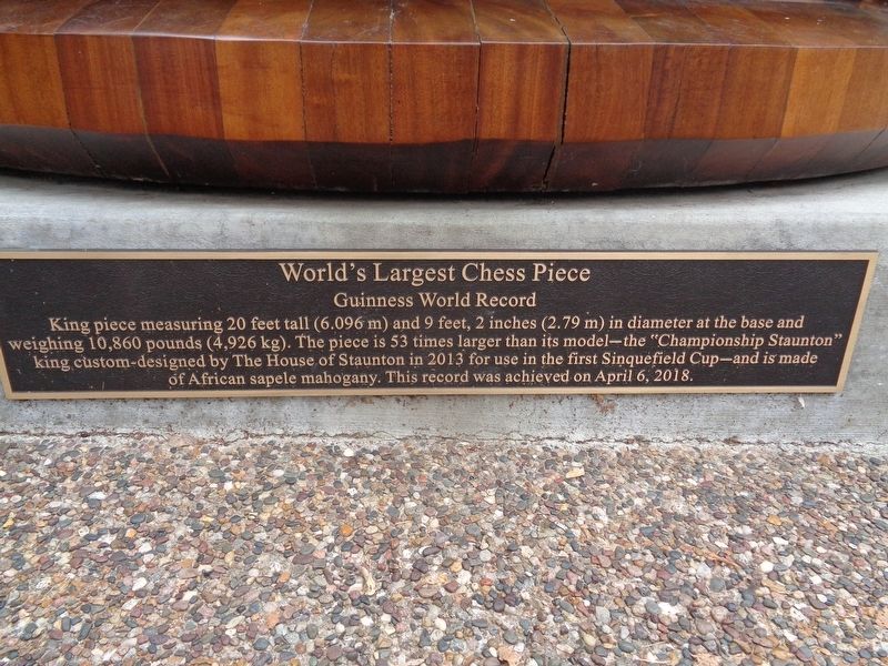 World's Largest Chess Piece Marker image. Click for full size.