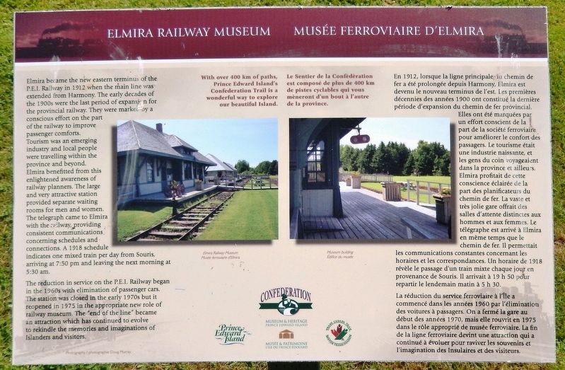 Elmira Railway Museum Marker image. Click for full size.