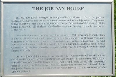 The Jordan House Marker image. Click for full size.