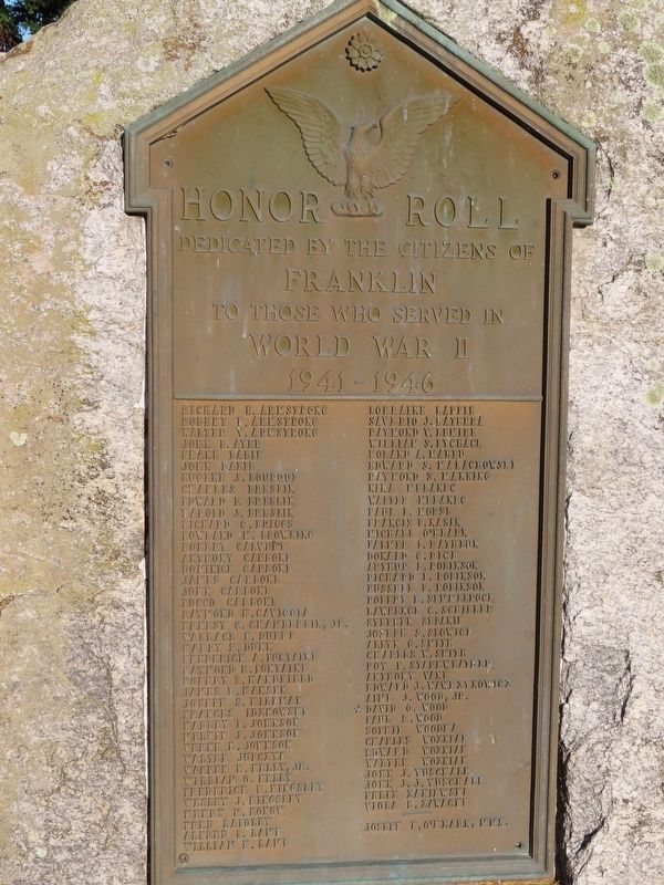 Franklin World War II Monument. Click for full size. Franklin World War II Monument image. Click for full size.