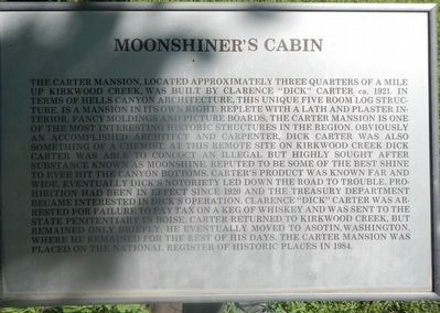 Moonshiner's Cabin Marker image. Click for full size.
