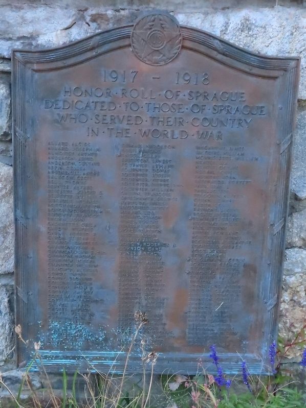 Sprague World War I Monument. Click for full size. Sprague World War I Monument image. Click for full size.