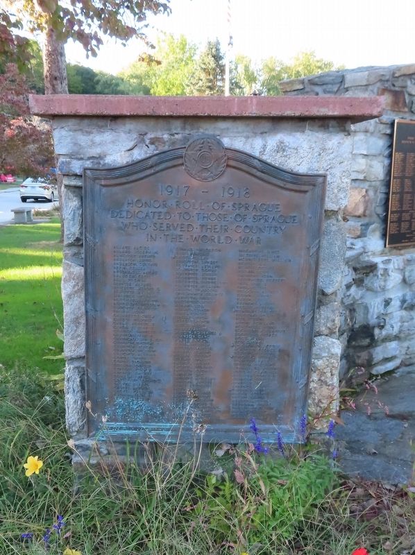 Sprague World War I Monument. Click for full size. Sprague World War I Monument image. Click for full size.