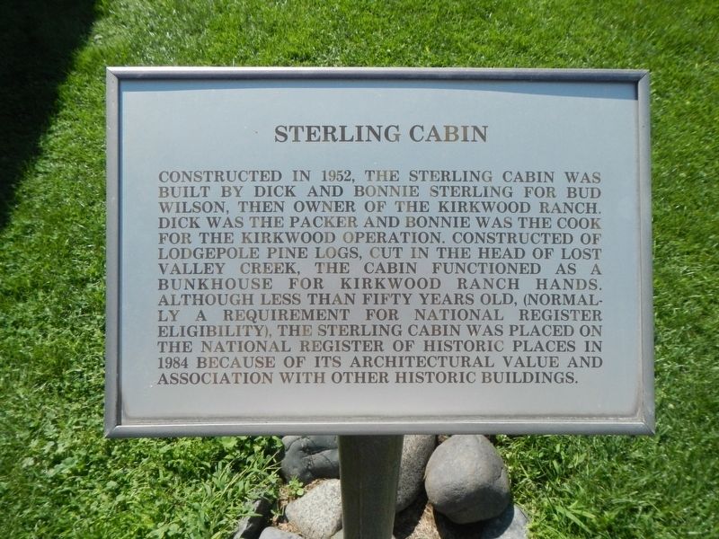 Sterling Cabin Marker image. Click for full size.