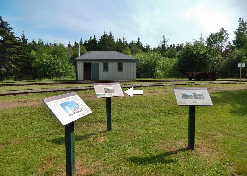 Elmira Marker • <i>wide view looking south<br>(Confederation Trail in background)</i>. Click for full size. Elmira Marker • <i>wide view looking south<br>(Confederation Trail in background)</i> image. Click for full size.