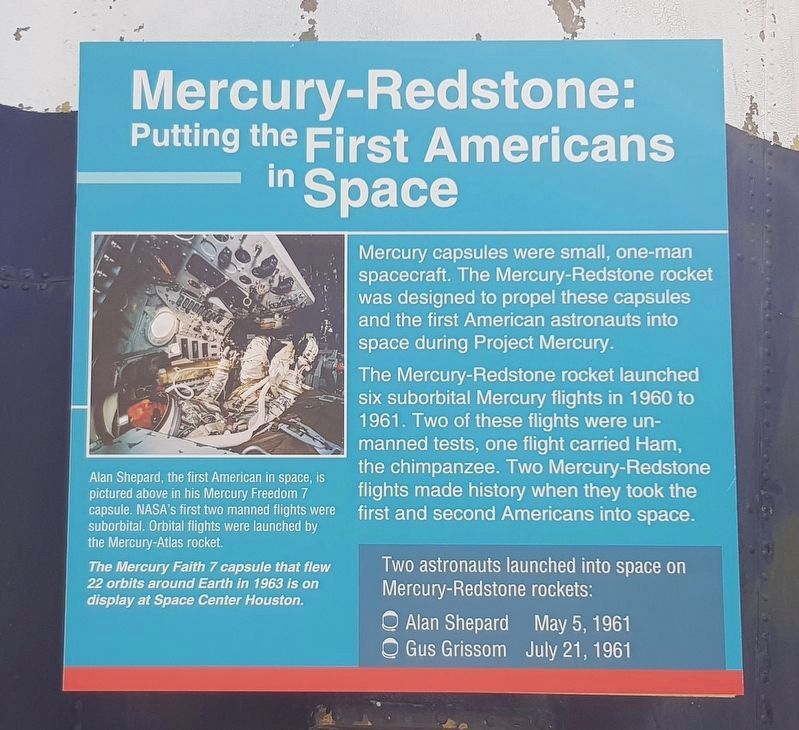 Mercury-Redstone: Putting the First Americans in Space Marker image. Click for full size.