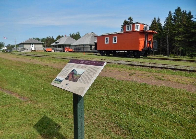 Elmira Railway Museum Marker  <i>wide view<br>(Elmira Railway Museum in left background)</i> image. Click for full size.