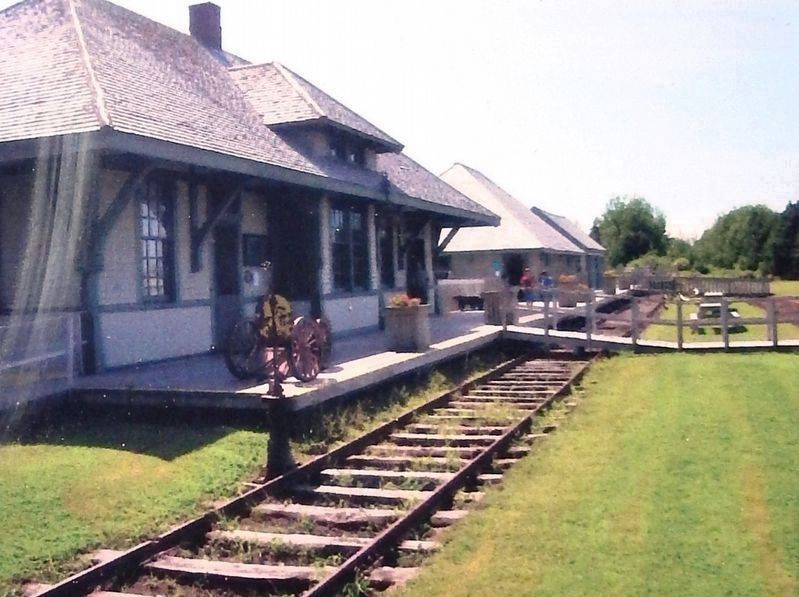 Marker detail: Elmira Railway Museum /<br>Mus�e ferroviaire d�Elmira image. Click for full size.
