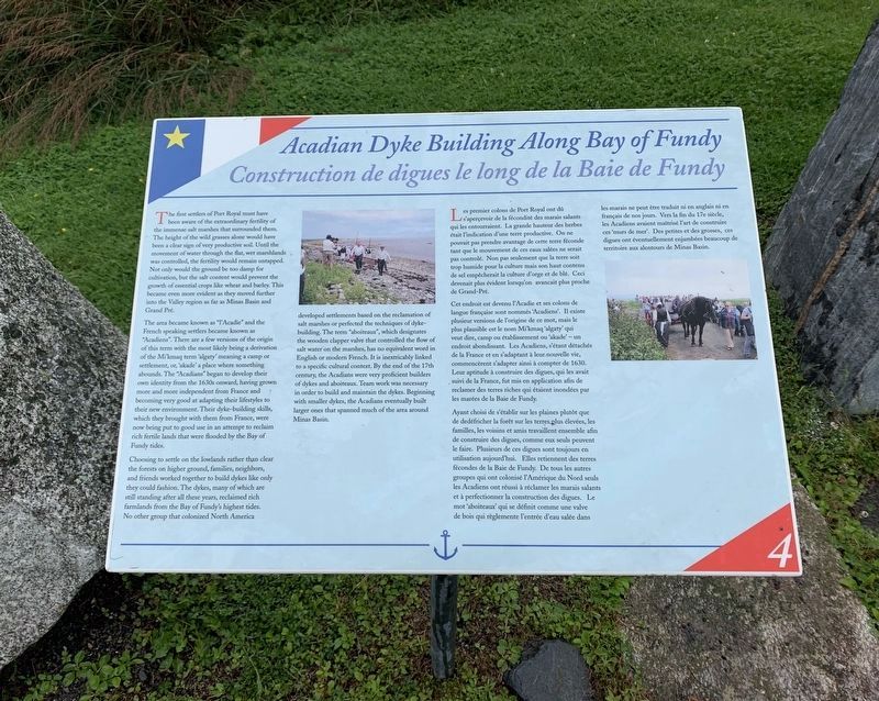 Acadian Dyke Building Marker image. Click for full size.
