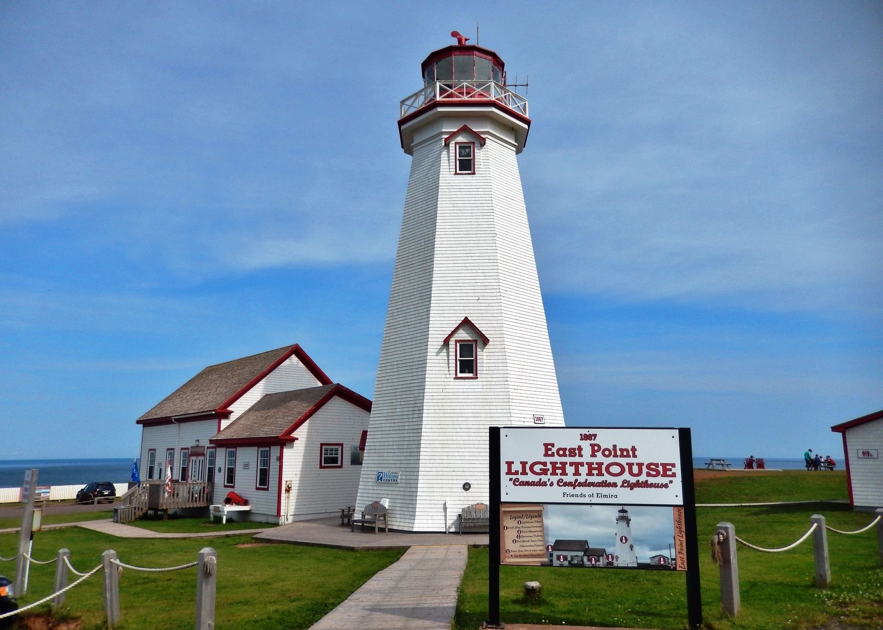 East Point Lighthouse / Phare de la pointe est<br>(<i>located about 9 km east of this marker</i>) image. Click for full size.