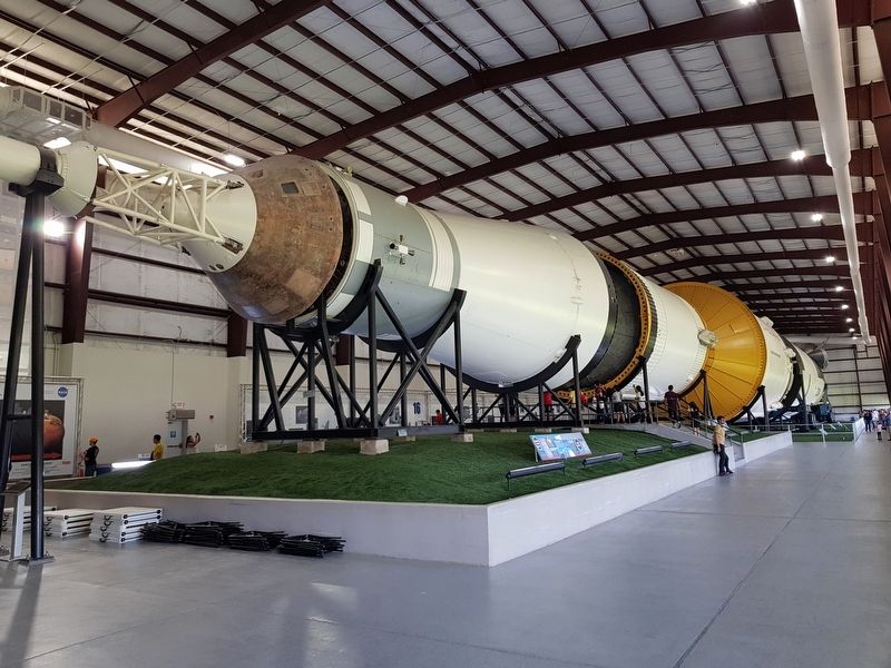 Saturn V Rocket and Marker, to the far left in this view image. Click for full size.