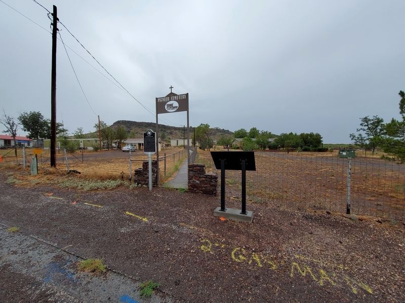 Pioneer Cemetery Marker. Click for full size. Pioneer Cemetery Marker image. Click for full size.