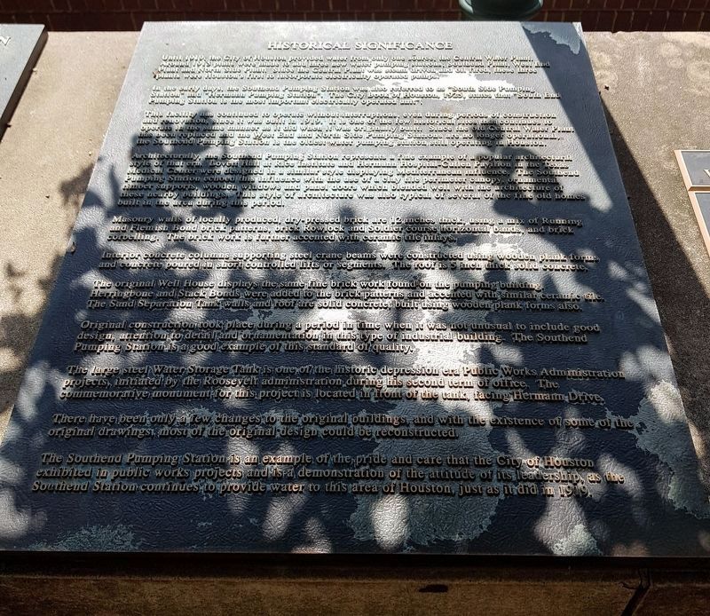 Southend Water Pumping Station Marker - Historical Significance. Click for full size. Southend Water Pumping Station Marker - Historical Significance image. Click for full size.