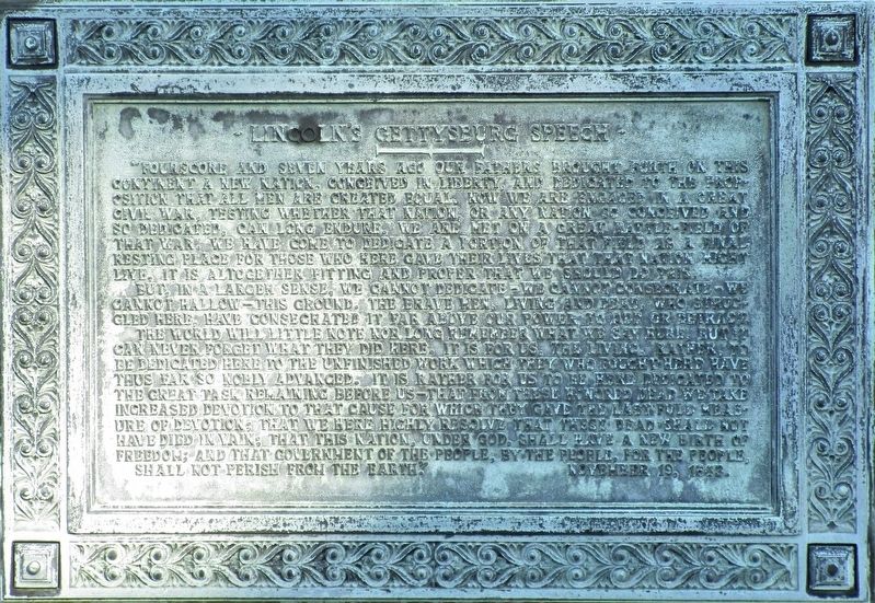 Lincoln’s Gettysburg Address Marker. Click for full size. Lincoln’s Gettysburg Address Marker image. Click for full size.