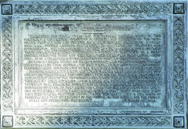 Lincolns Gettysburg Address Marker image. Click for full size.