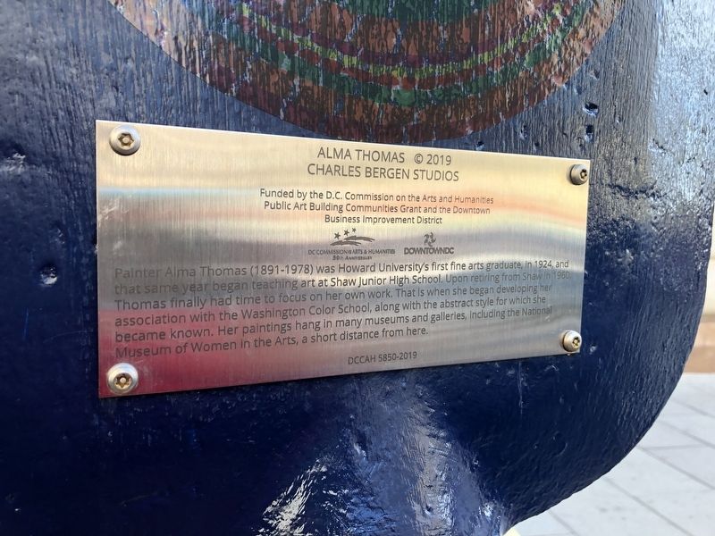 Alma Thomas Marker image. Click for full size.