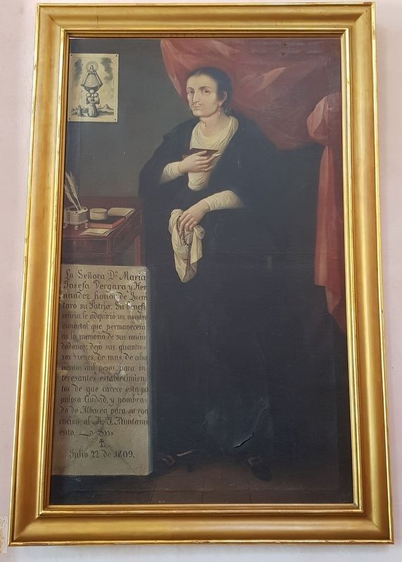 A portrait of Josefa Vergara y Hernández in the nearby chapel image. Click for full size.