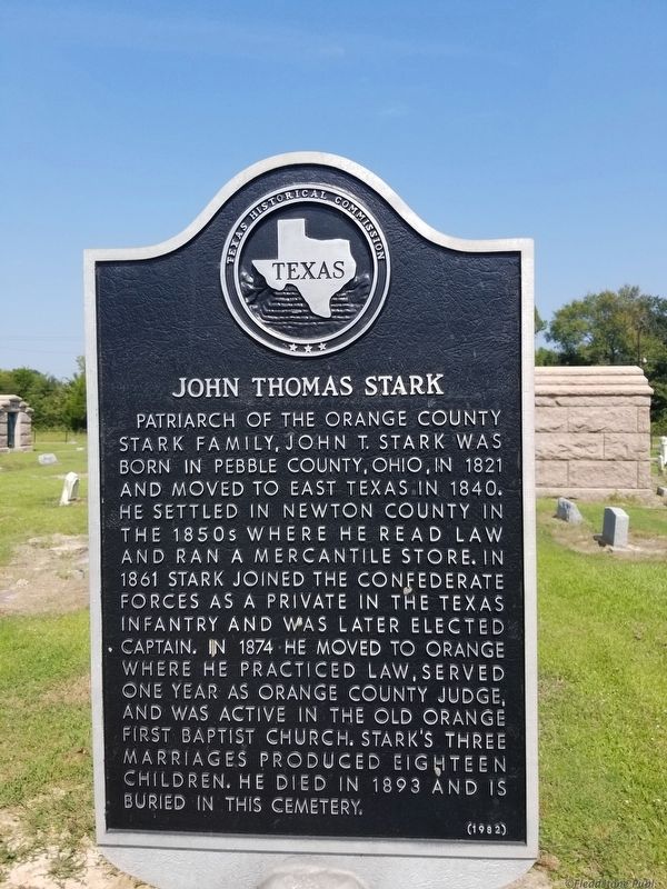 John Thomas Stark Marker image. Click for full size.