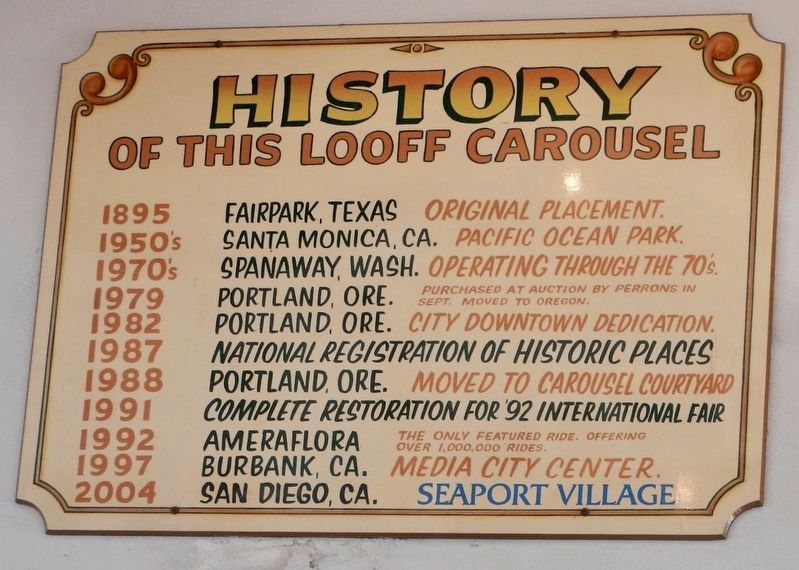 Looff Carousel History image. Click for full size.