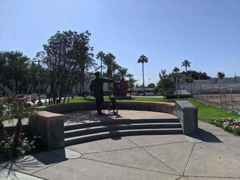 Herbert "Herb" R. Drinkwater Statue and Marker. Click for full size. Herbert "Herb" R. Drinkwater Statue and Marker image. Click for full size.
