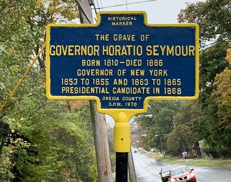 Governor Horatio Seymour Marker image. Click for full size.