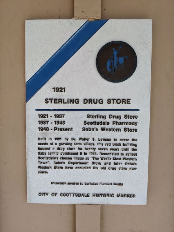 1921 - Sterling Drug Store Marker image. Click for full size.