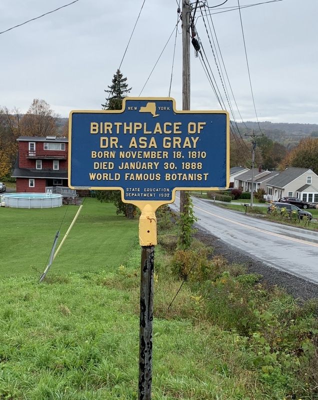 Birthplace of Dr. Asa Gray Marker image. Click for full size.