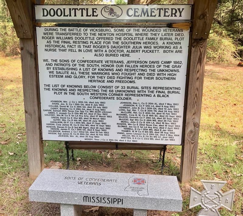 Sons of Confederate Veterans listing of known soldiers buried.. Click for full size. Sons of Confederate Veterans listing of known soldiers buried. image. Click for full size.