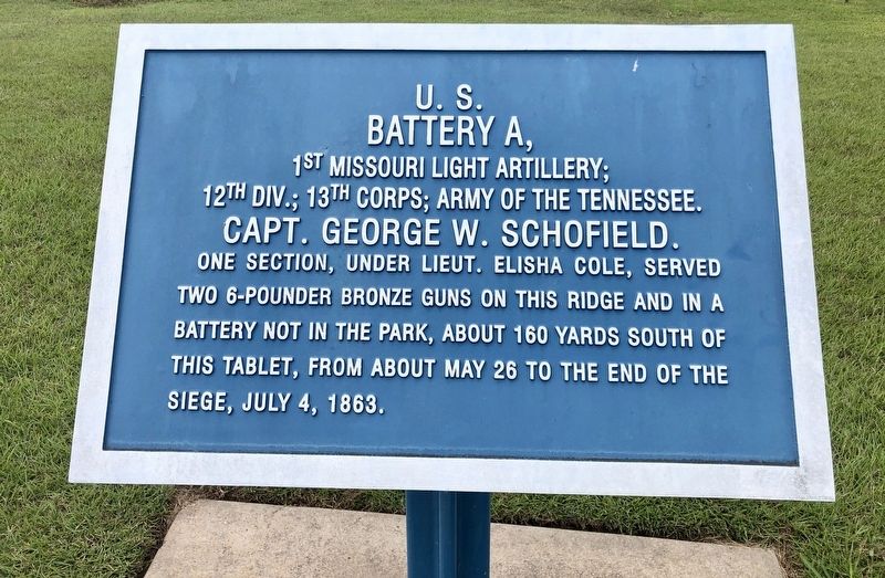 U.S. Battery A, Marker image. Click for full size.