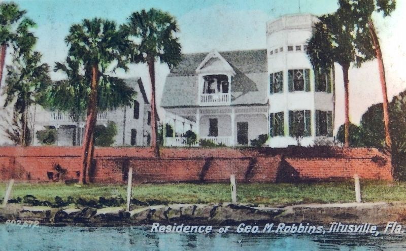 Marker detail: Judge Robbins home, early 1900s image. Click for full size.