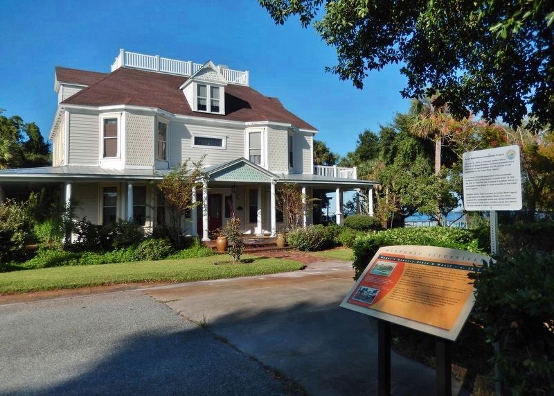 Wager's Grocery Store & Wharf Marker<br>(<i>wide view to the left</i>). Click for full size. Wager's Grocery Store & Wharf Marker<br>(<i>wide view to the left</i>) image. Click for full size.