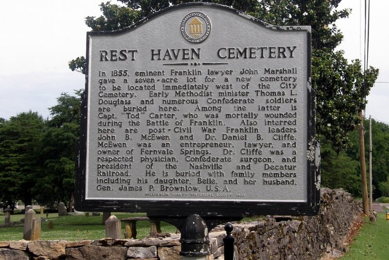 Rest Haven Cemetery Marker image. Click for full size.
