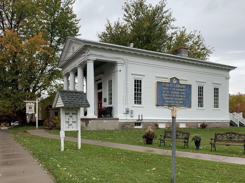 Jordanville Public Library and Marker image. Click for full size.