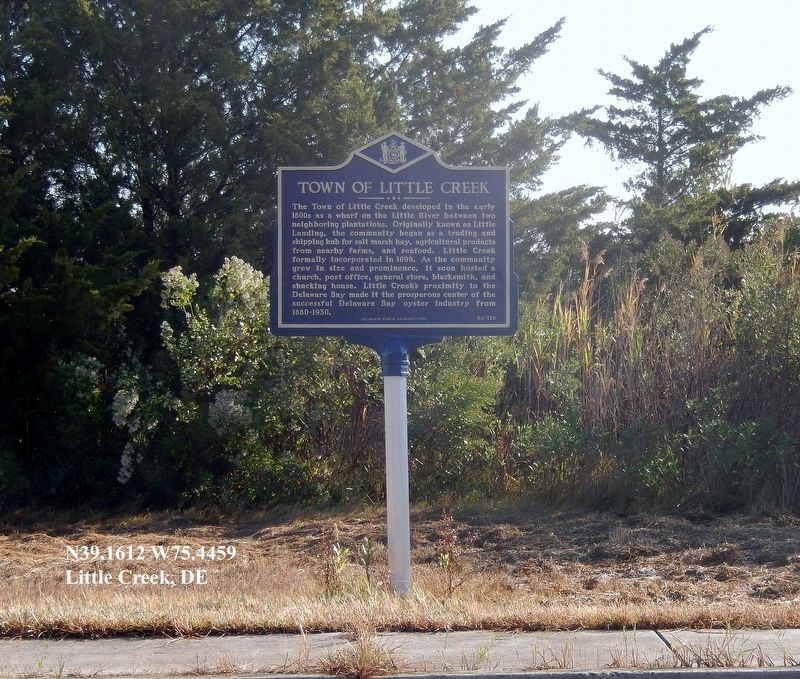 Town of Little Creek Marker image. Click for full size.