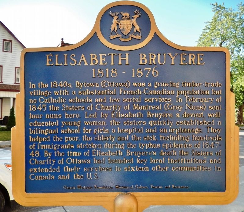 Élisabeth Bruyère Marker. Click for full size. Élisabeth Bruyère Marker image. Click for full size.