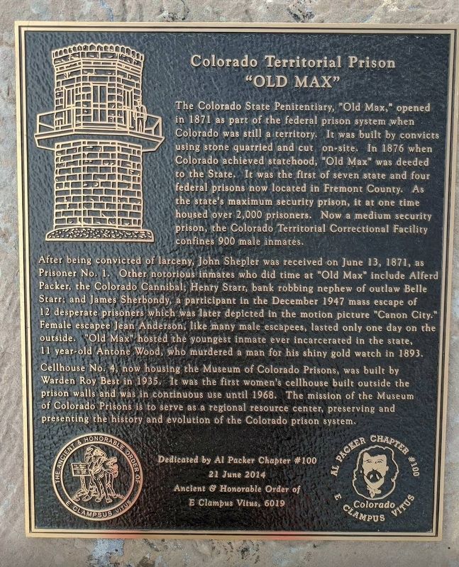 Colorado Territorial Prison "Old Max" Marker image. Click for full size.