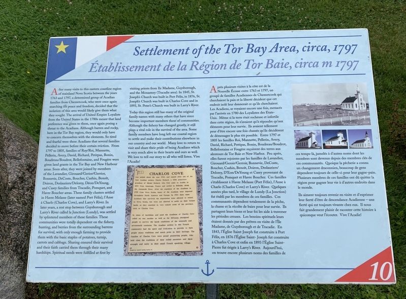 Settlement of the Tor Bay Area circa 1797 Marker image. Click for full size.