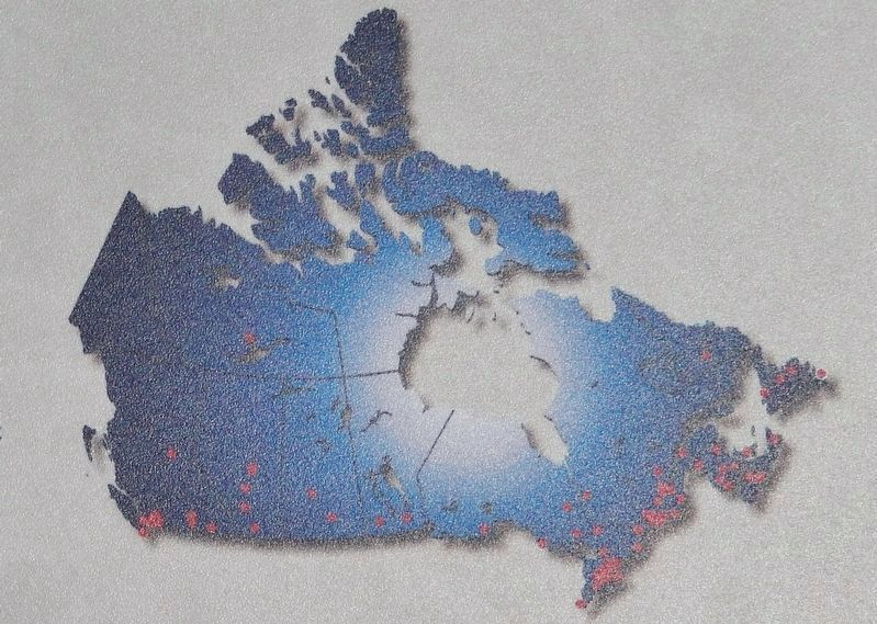 Marker detail: NRC Research Facility Locations across Canada image. Click for full size.