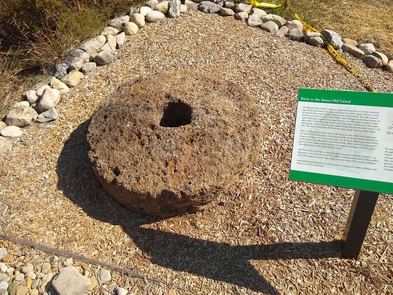 Back to the Same Old Grind Marker and Millstone. Click for full size. Back to the Same Old Grind Marker and Millstone image. Click for full size.